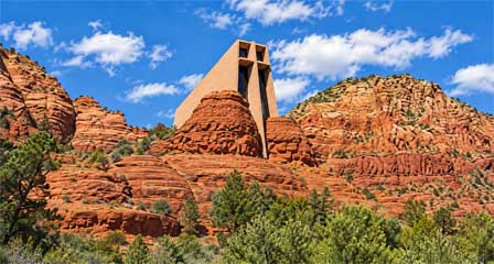 Chapel of the Holy Cross in Red Rock Country at Sedona Arizona