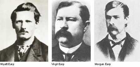 Wyatt Earp, Virgil Earp and Morgan Earp