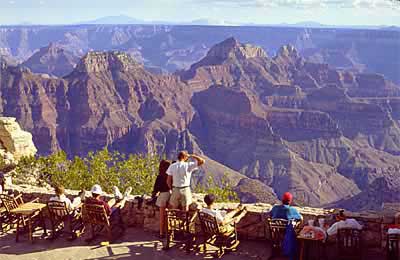 View of the Grand Canyon from the Grand Canyon Lodge at the North Rim
