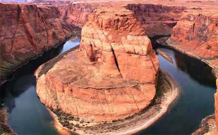 Photo of Horseshoe Bend Below Glen Canyon Dam