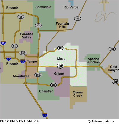 Area Map of Glendale, Arizona