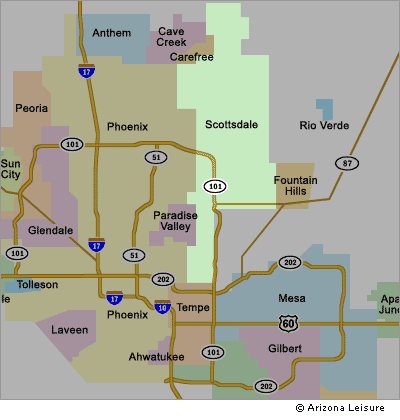 Area Map of Scottsdale, Arizona
