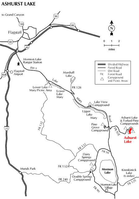 Ashurst Lake Map