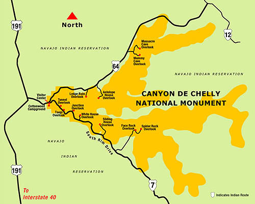 Canyon de Chelly Map