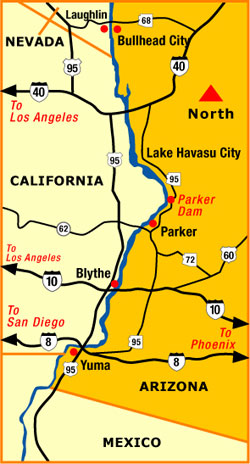 Map of Lake Havasu City AZ On The Colorado River