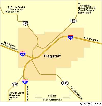 Flagstaff, AZ Area Map