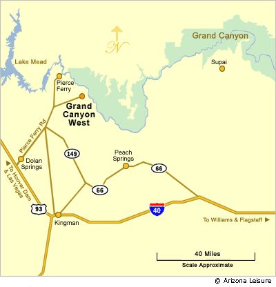 Highway Map to West Grand Canyon