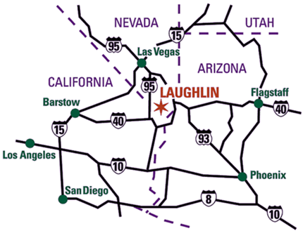 Map to Laughlin Nevada