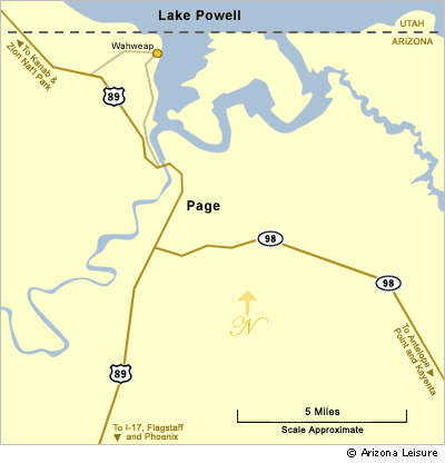 Lake Powell Arizona Map Lake Powell Map | Page Arizona Map | Directions To Lake Powell