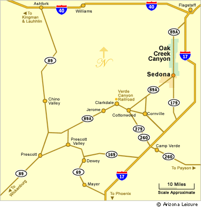 Show Me A Map Of Sedona Arizona Sedona Area Map