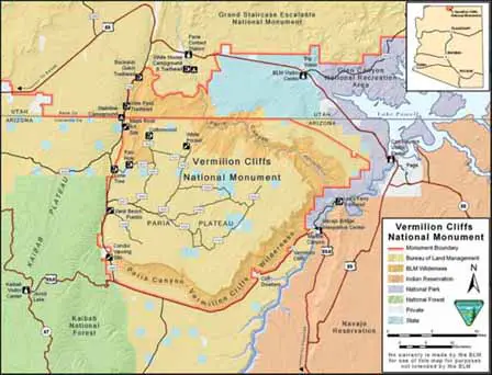 Vermilion Cliffs National Monument Map Pictures Of Vermilion Cliffs National Monument