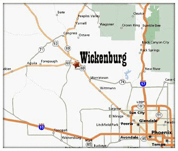 Map of Wickenburg Arizona
