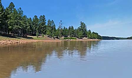 Fishing at Upper Lake Mary near Flagstaff Arizona