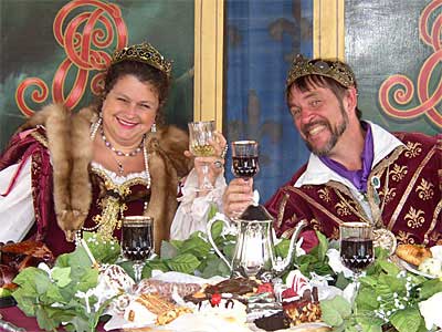 Characters In Colorful Costumes at the Renaissance Festival