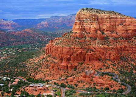 Picture of Courthouse Butte and Chapel of the Holy Cross in Sedona