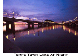 Tempe Town Lake At Night